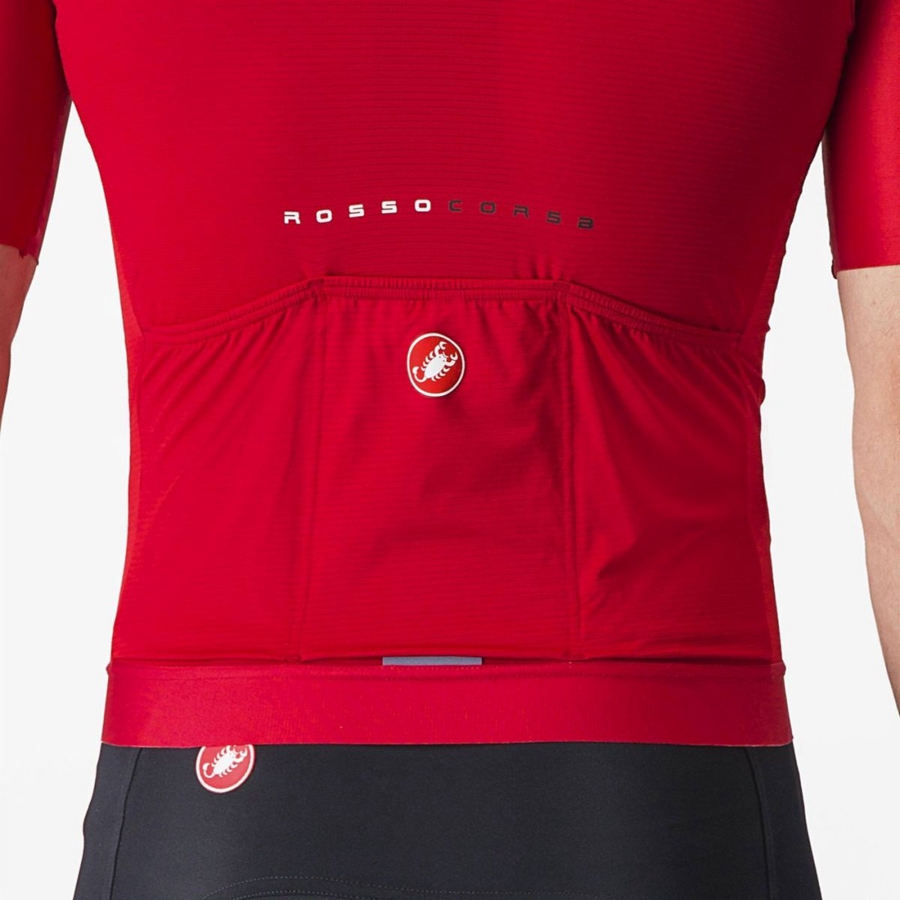 Castelli AERO RACE 7.0 Men Jersey Red | GPJDQO-860