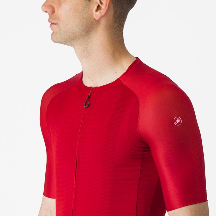 Castelli AERO RACE 7.0 Men Jersey Red | GPJDQO-860