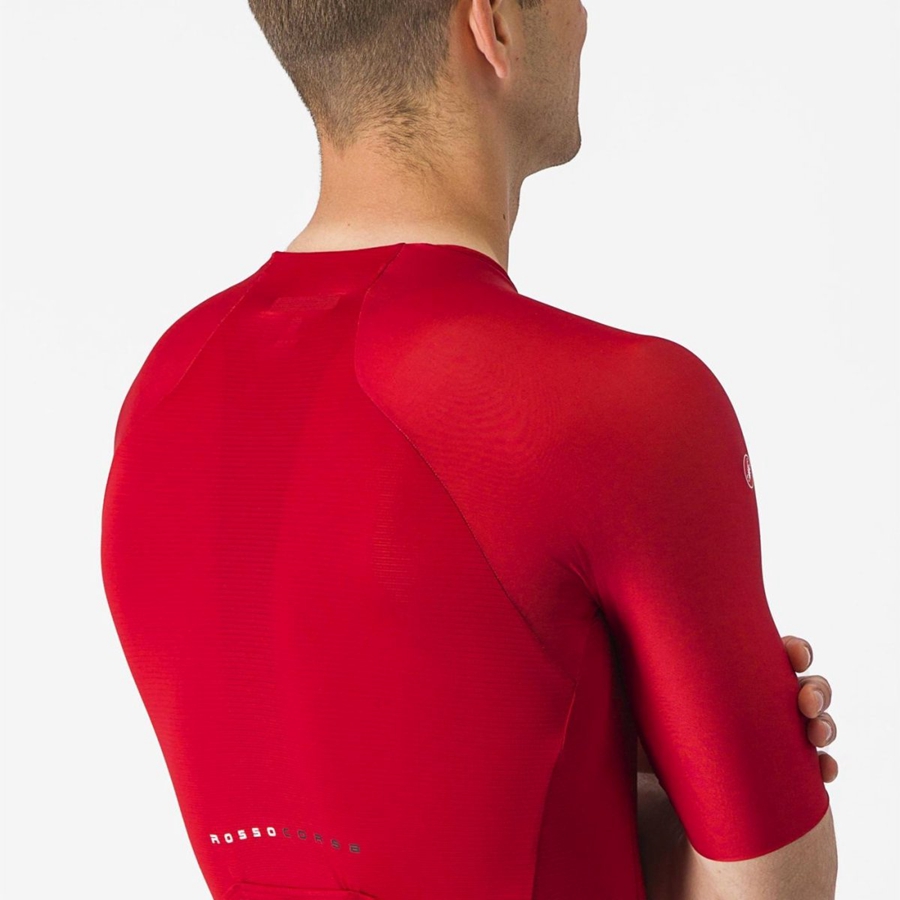 Castelli AERO RACE 7.0 Men Jersey Red | GPJDQO-860