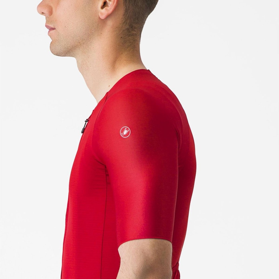 Castelli AERO RACE 7.0 Men Jersey Red | GPJDQO-860