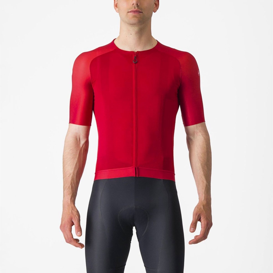 Castelli AERO RACE 7.0 Men Jersey Red | GPJDQO-860