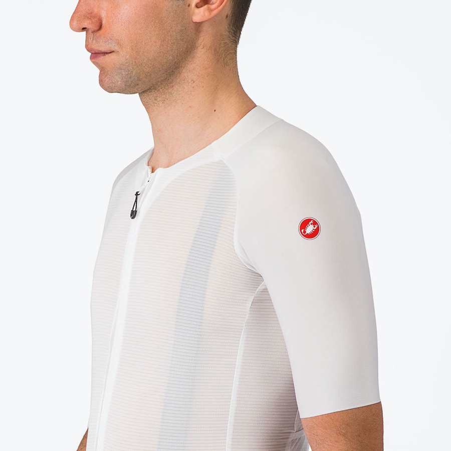 Castelli AERO RACE 7.0 Men Jersey White | TFDOGE-908