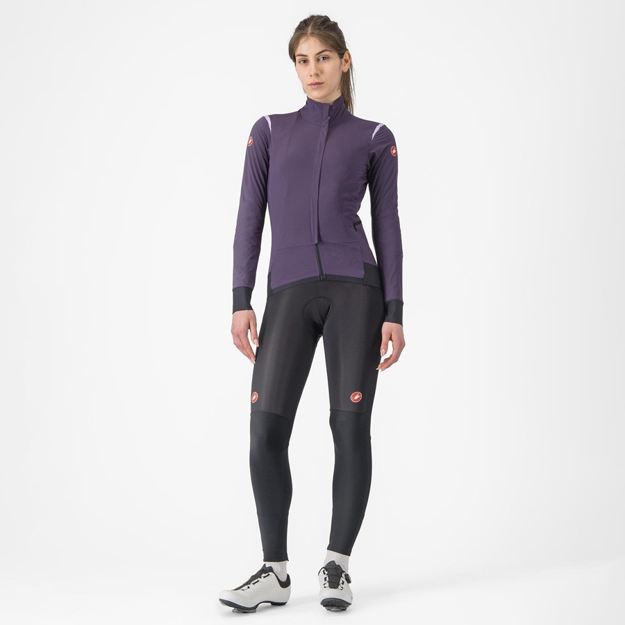 Castelli ALPHA FLIGHT ROS W Women Jackets Purple | EIVHXK-984