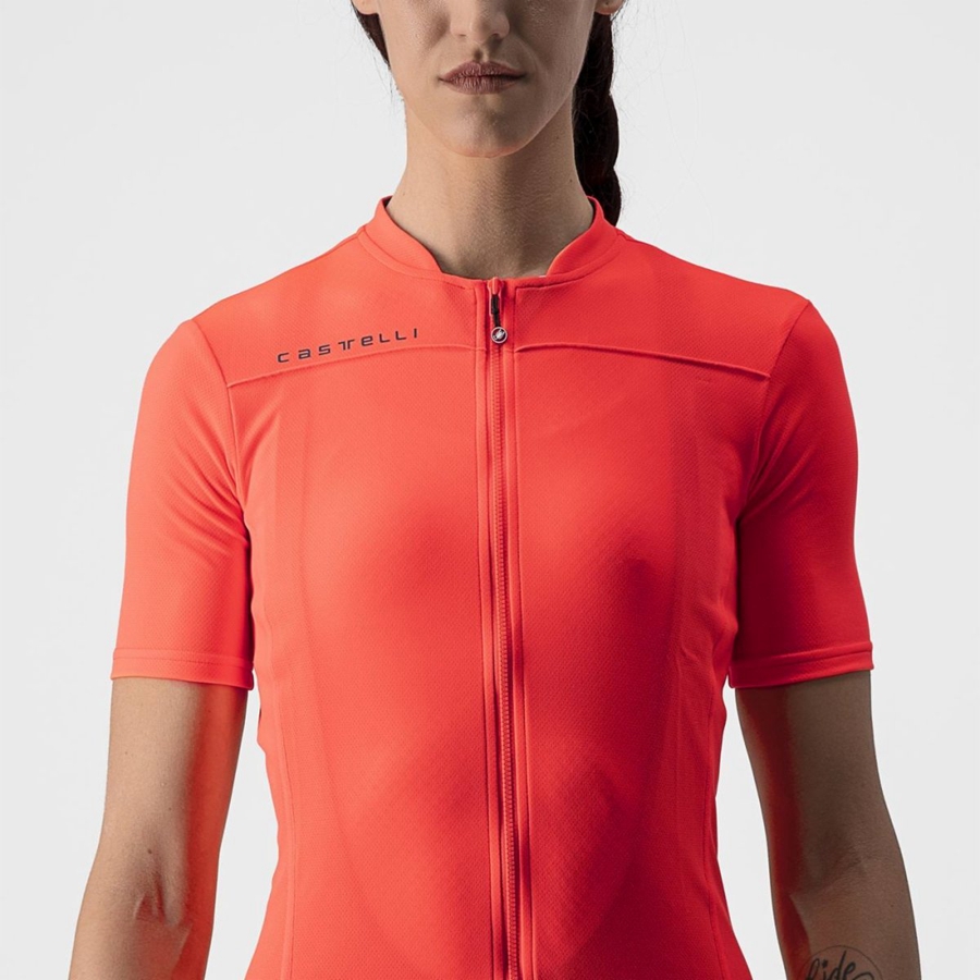 Castelli ANIMA 3 Women Jersey Pink / Dark Grey Blue | TVPAZW-423