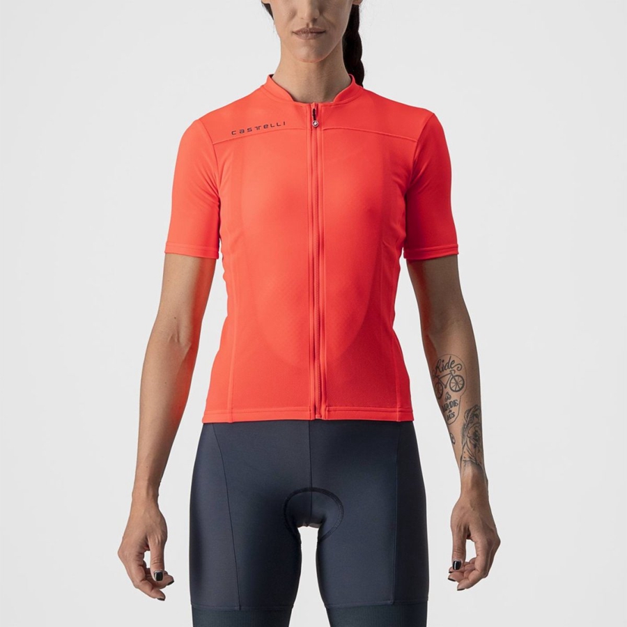 Castelli ANIMA 3 Women Jersey Pink / Dark Grey Blue | TVPAZW-423