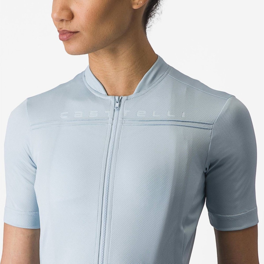 Castelli ANIMA 4 Women Jersey Blue | YDFOJT-649