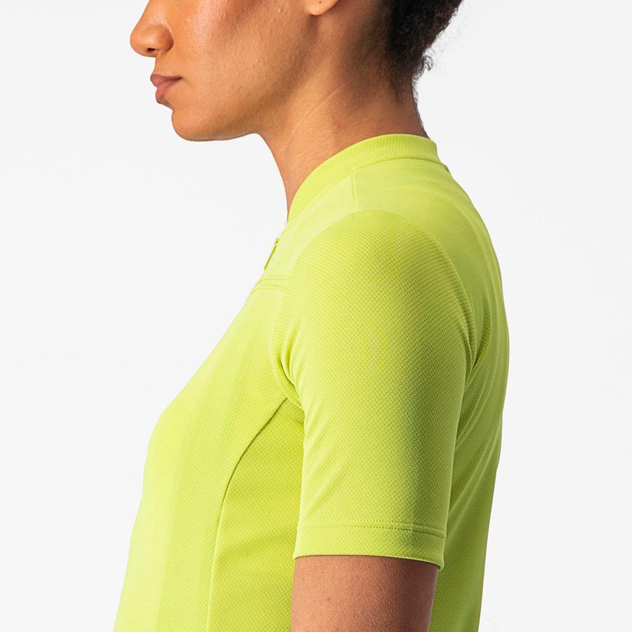 Castelli ANIMA 4 Women Jersey Light Green | BETDOF-748