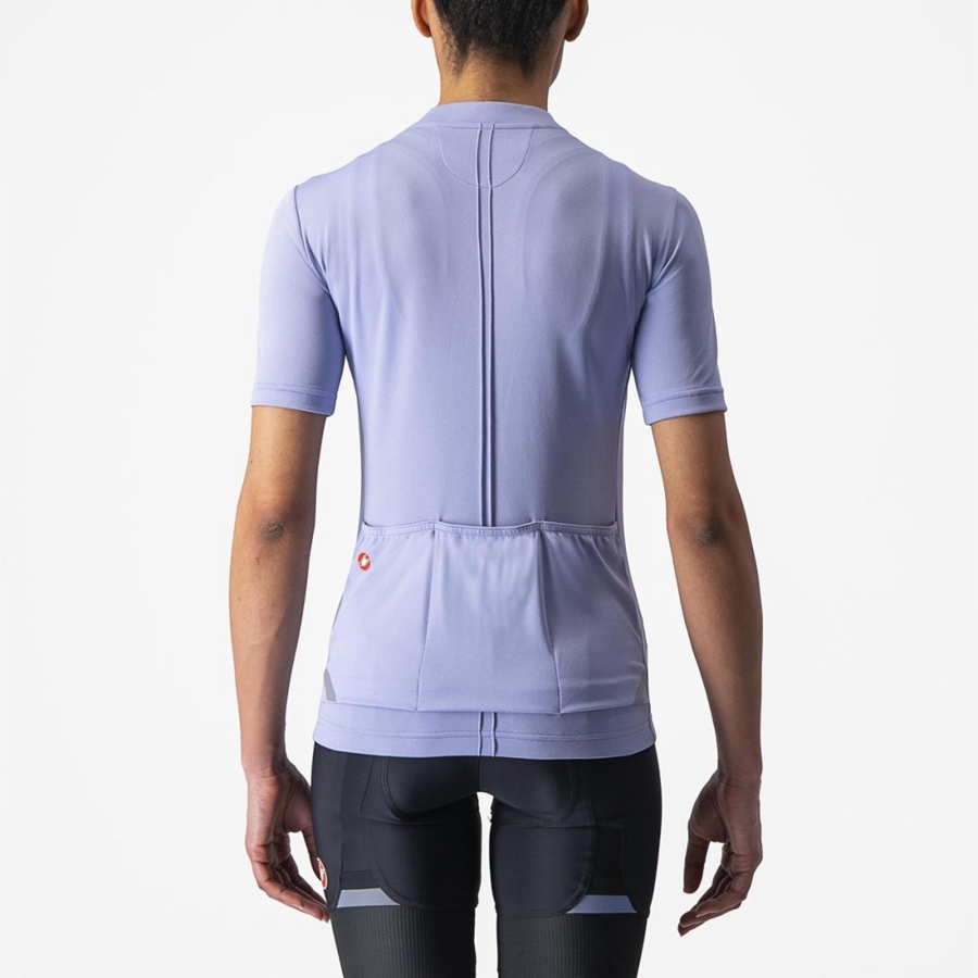 Castelli ANIMA 4 Women Jersey Purple White | VEMPUH-214