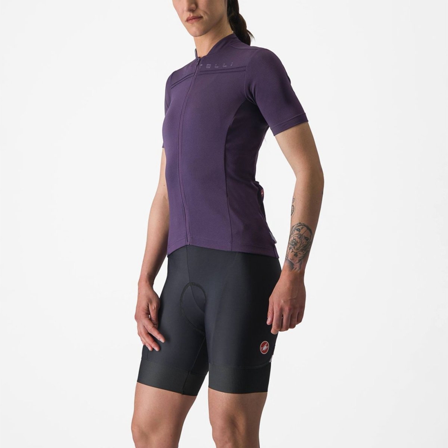 Castelli ANIMA 4 Women Jersey Purple | WZHBOL-369