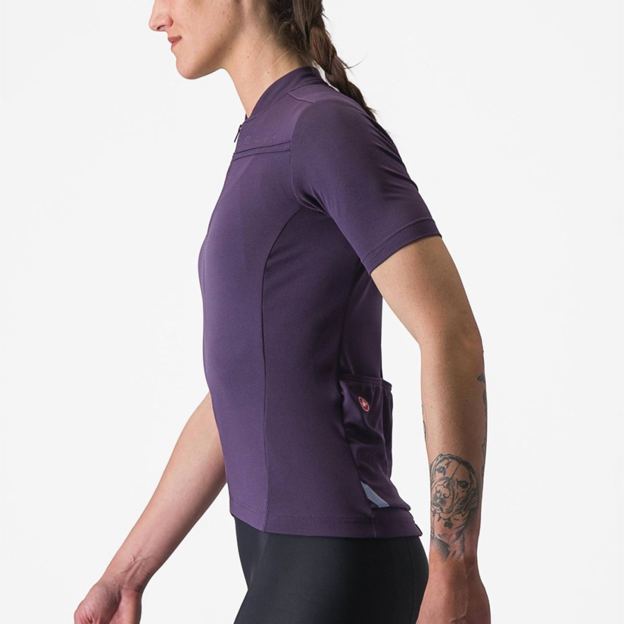 Castelli ANIMA 4 Women Jersey Purple | WZHBOL-369