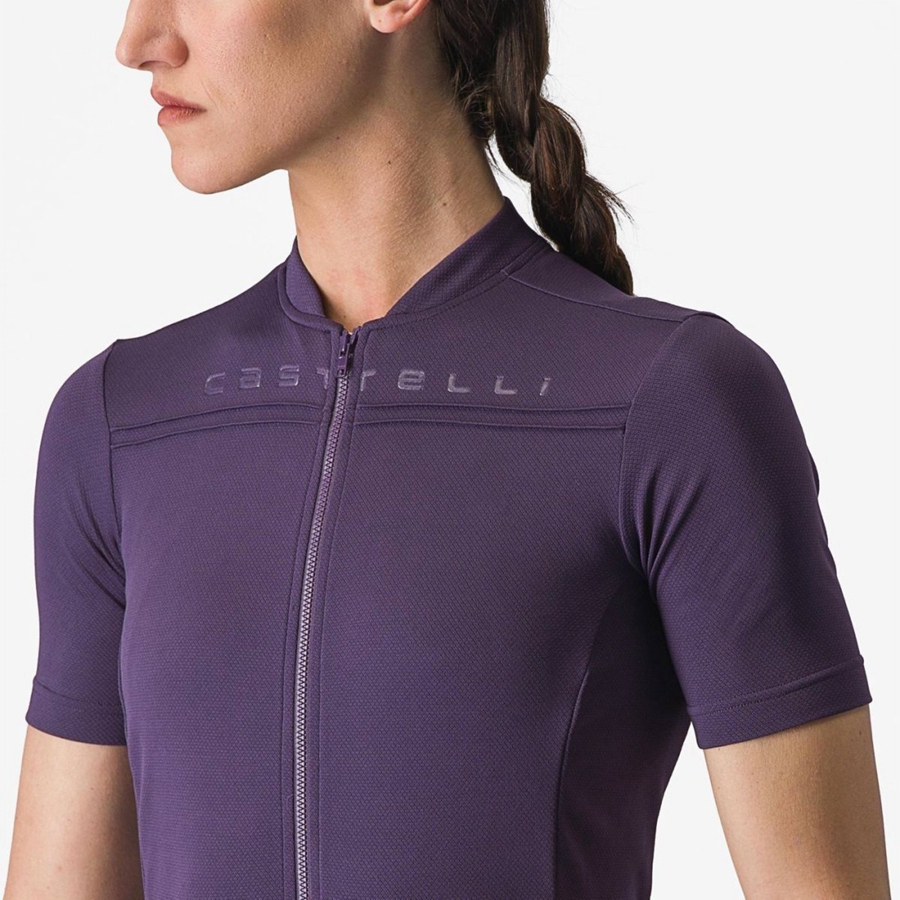 Castelli ANIMA 4 Women Jersey Purple | WZHBOL-369