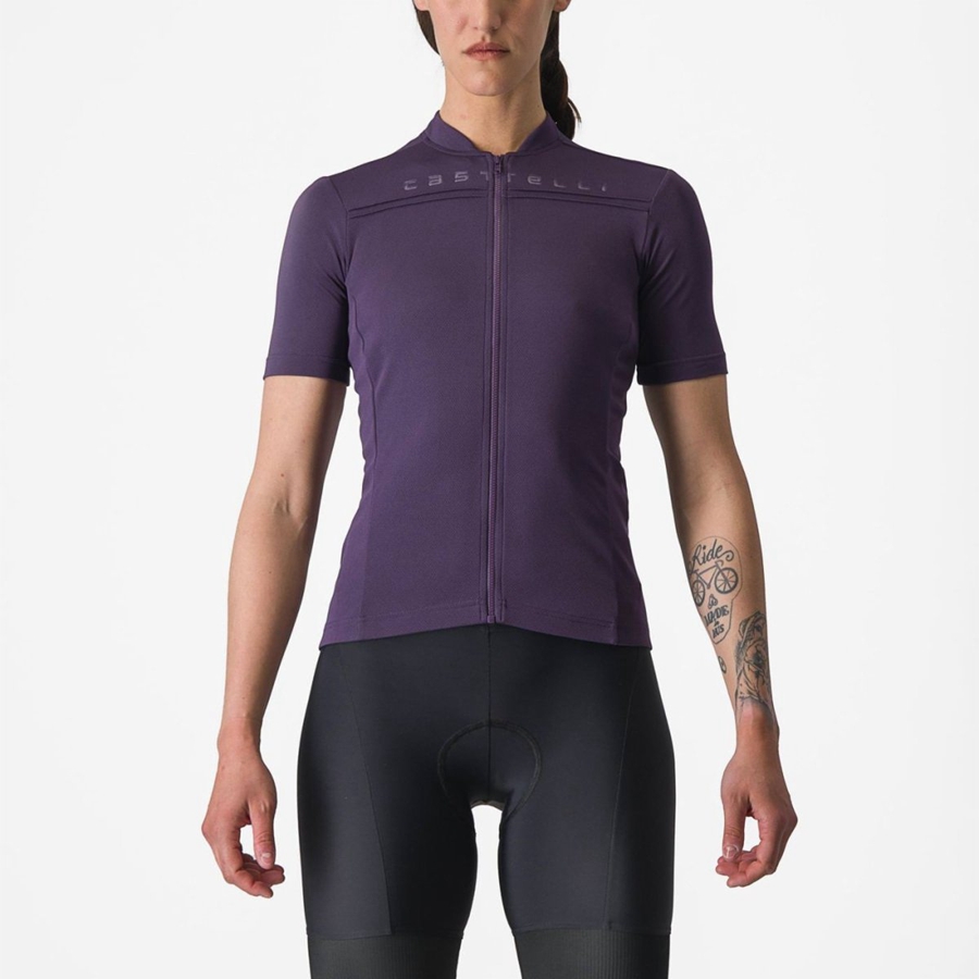 Castelli ANIMA 4 Women Jersey Purple | WZHBOL-369