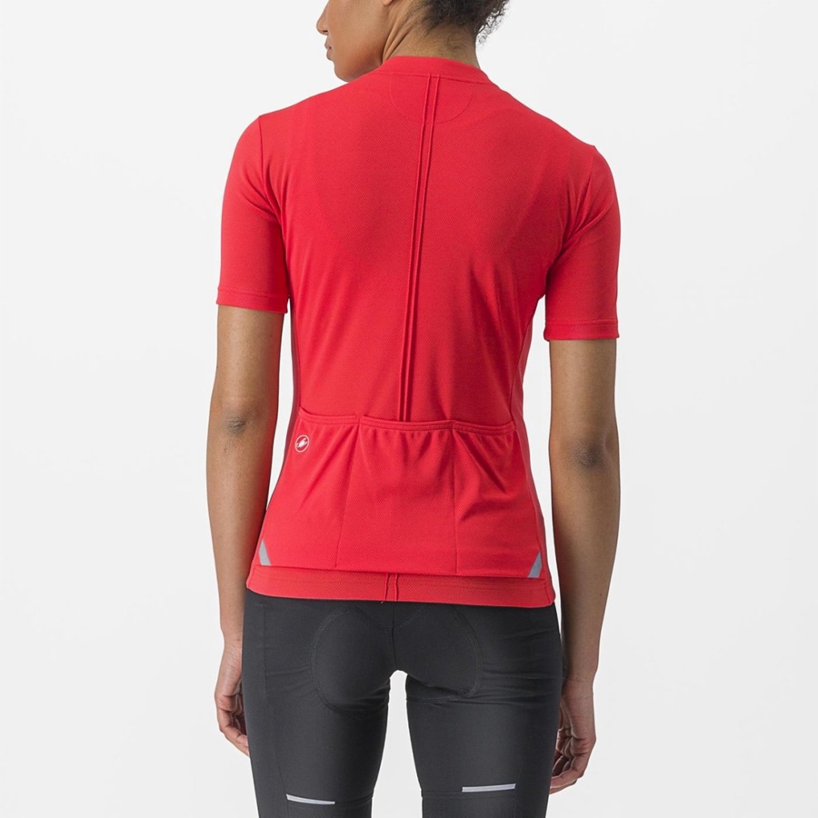 Castelli ANIMA 4 Women Jersey Red | CLHIZQ-716