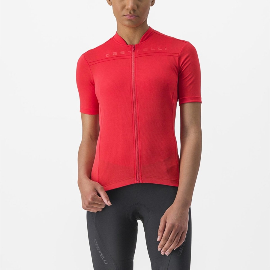 Castelli ANIMA 4 Women Jersey Red | CLHIZQ-716