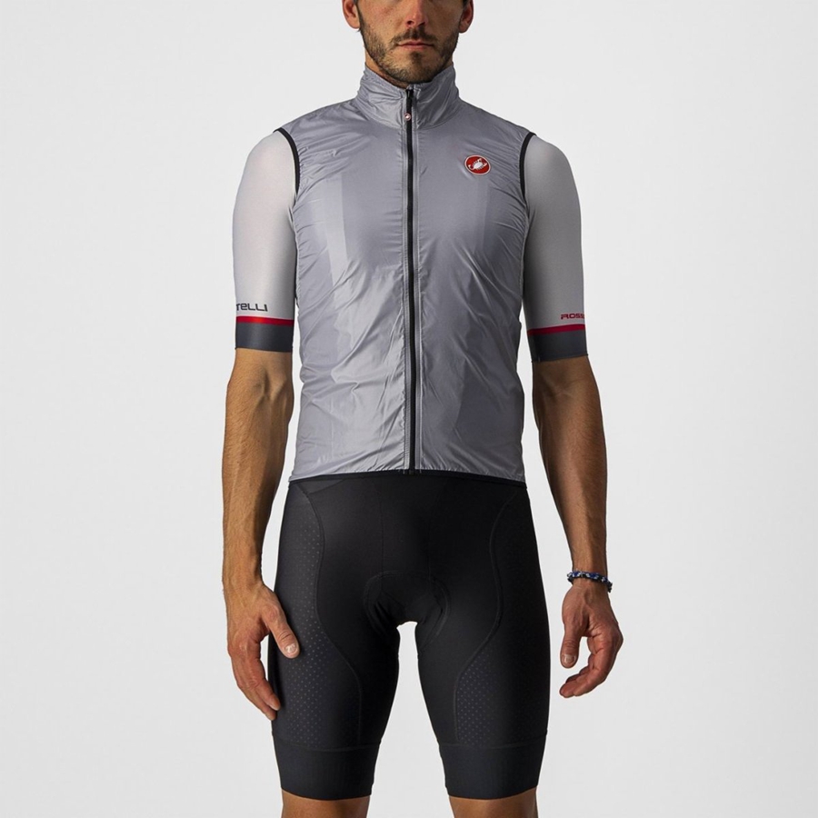 Castelli ARIA Men Vest Silver Grey | BAVMCP-963