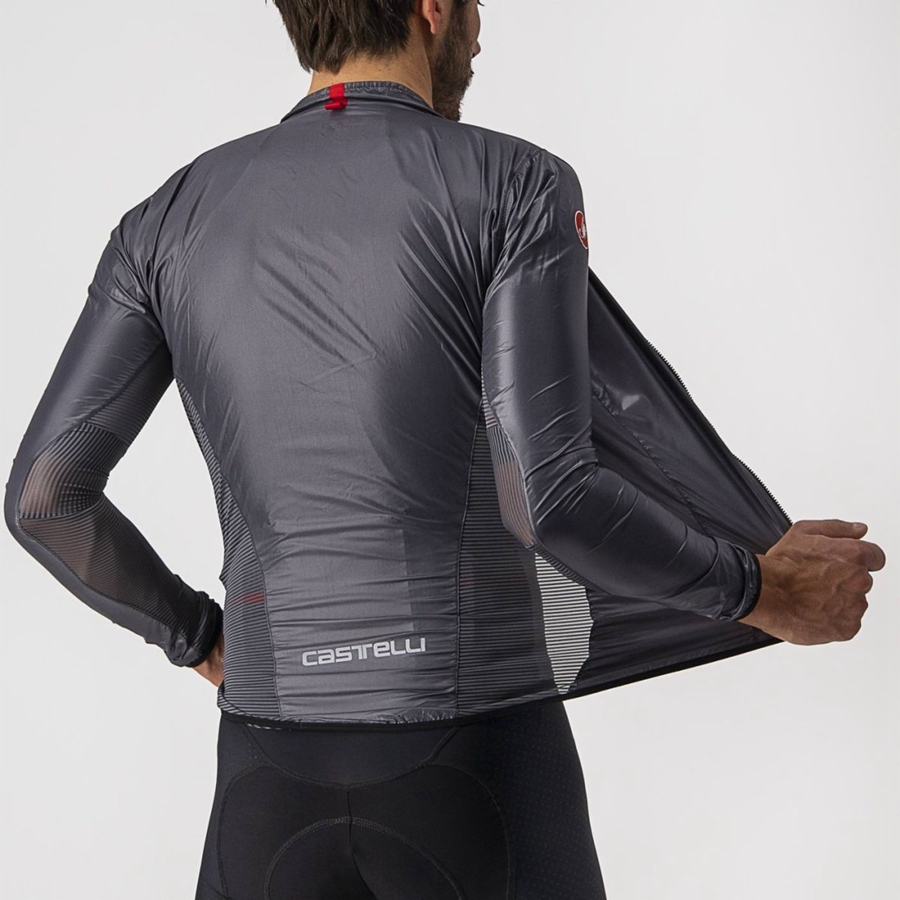 Castelli ARIA SHELL Men Protection Dark Grey | SZONQM-086