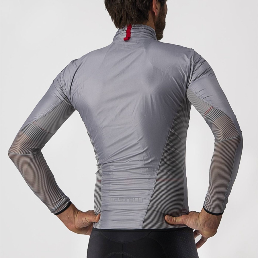 Castelli ARIA SHELL Men Protection Silver Grey | RQGZML-168