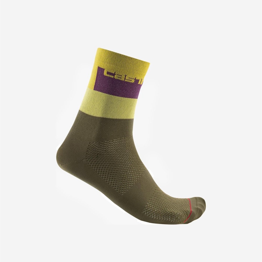 Castelli BLOCCO 15 Men Socks Green | YENGIJ-013