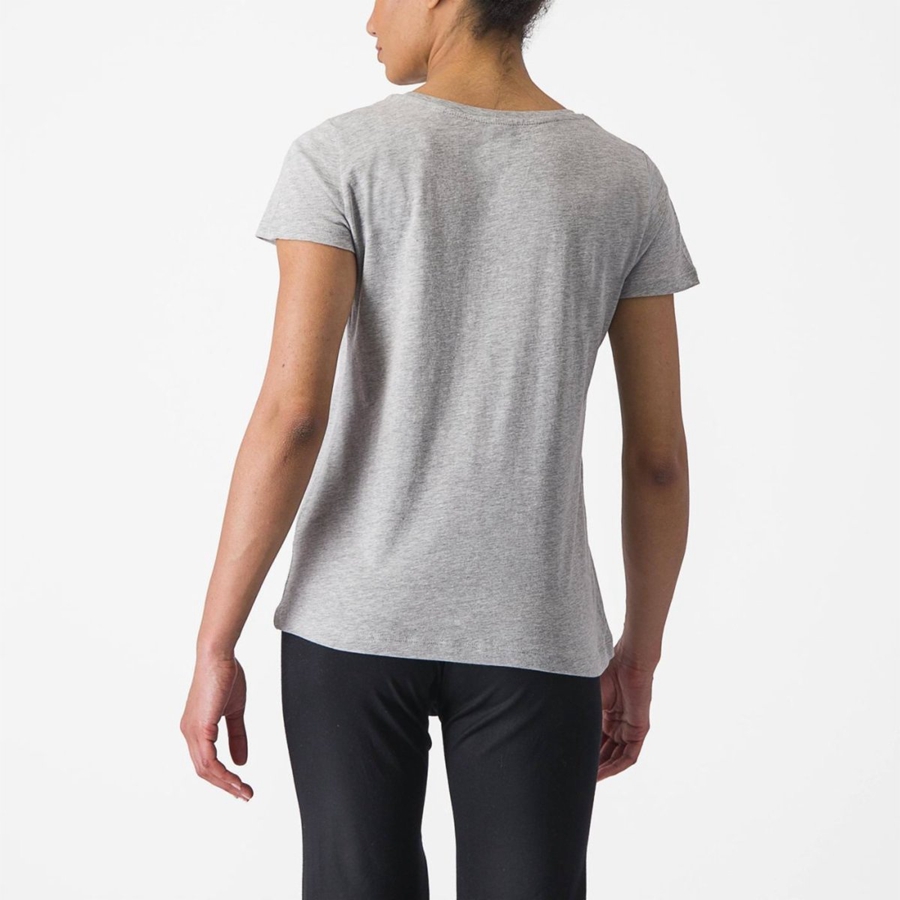 Castelli CASTELLI CLASSICO W TEE Women Casual Light Grey | LVFIKW-206