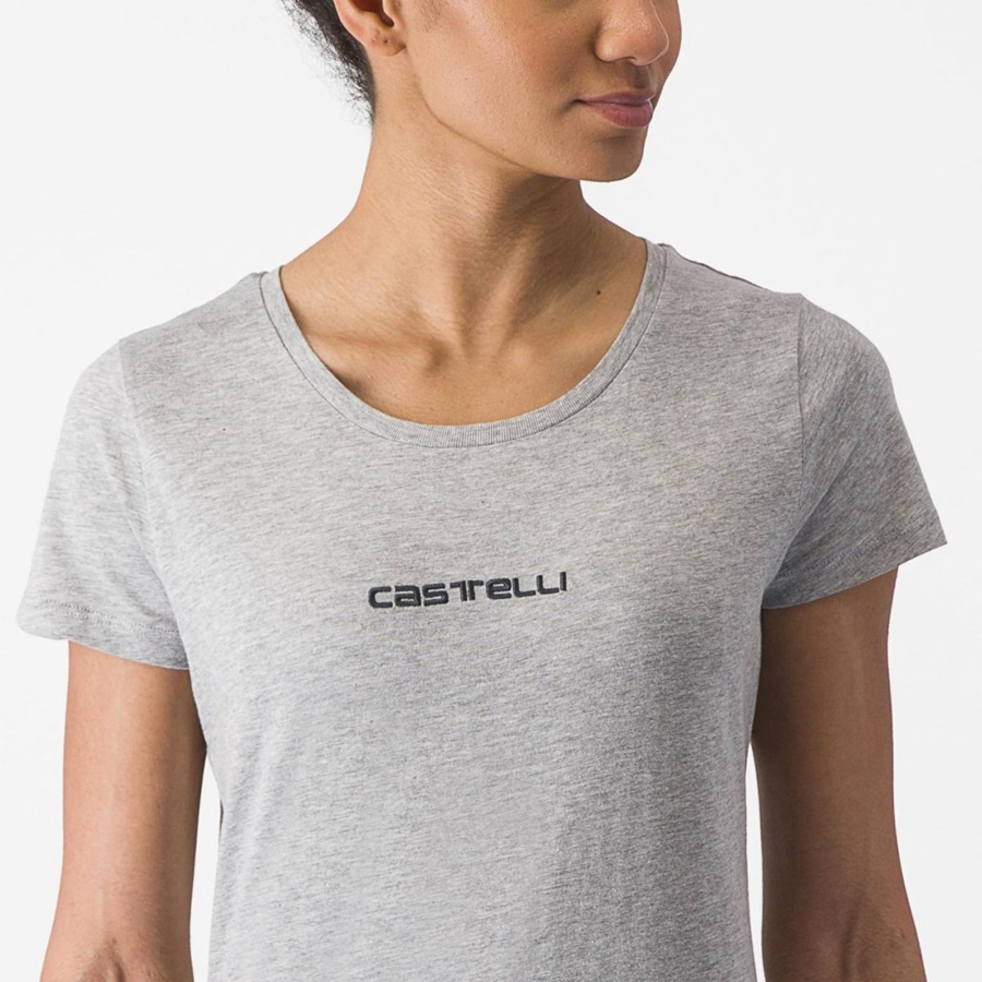 Castelli CASTELLI CLASSICO W TEE Women Casual Light Grey | LVFIKW-206