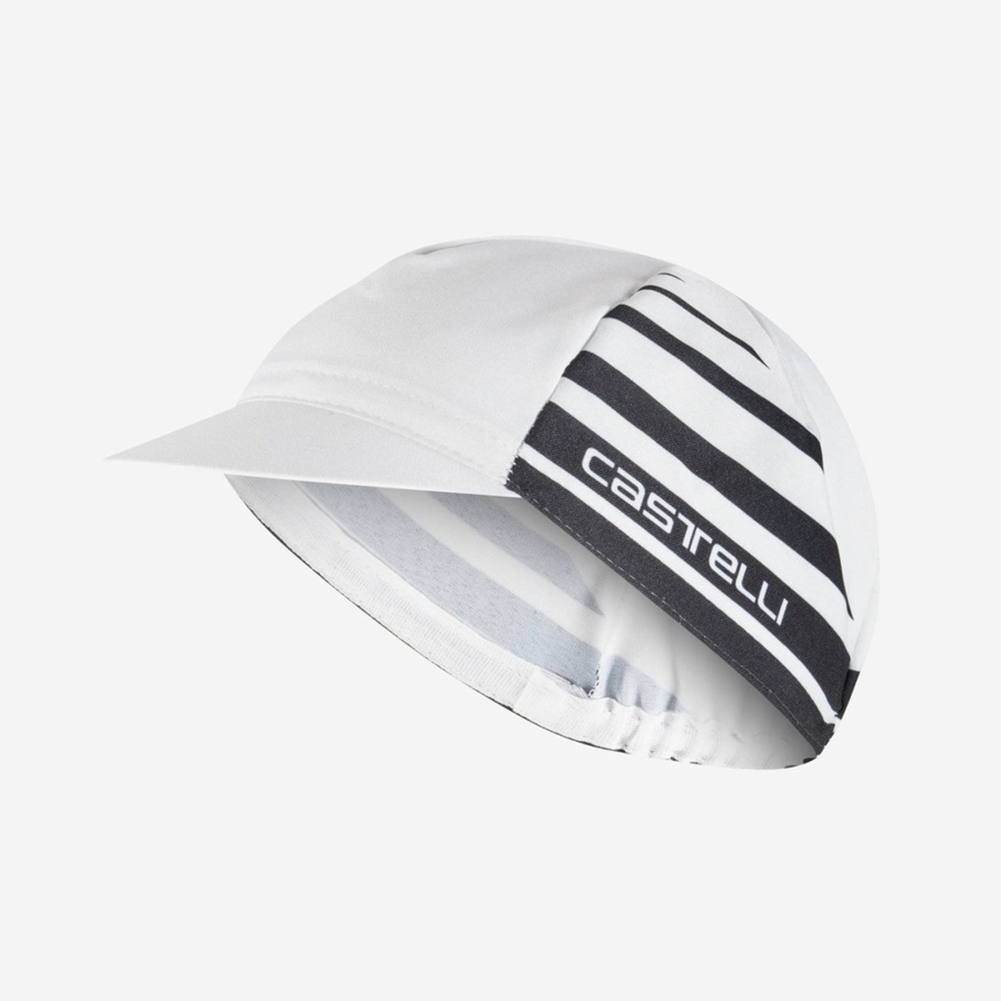 Castelli CLASSICO Men Cap White / Black | KOJFXS-670