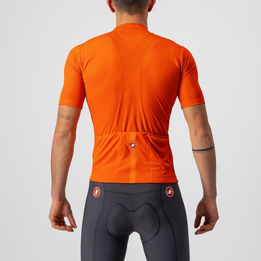 Castelli CLASSIFICA Men Jersey Orange | UQXYRJ-823