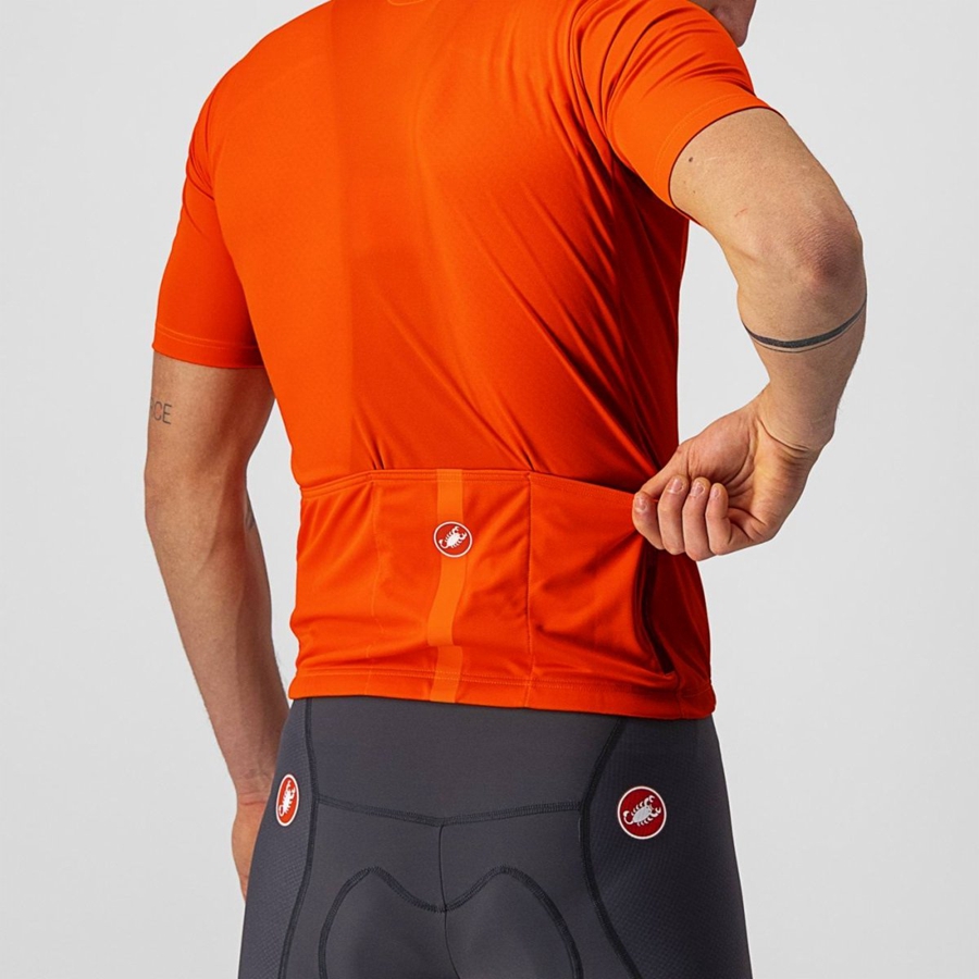 Castelli CLASSIFICA Men Jersey Orange | UQXYRJ-823