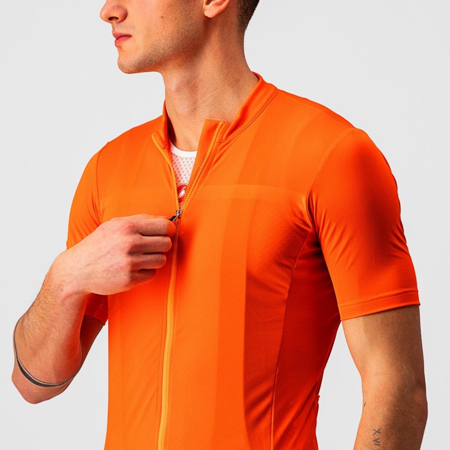 Castelli CLASSIFICA Men Jersey Orange | UQXYRJ-823