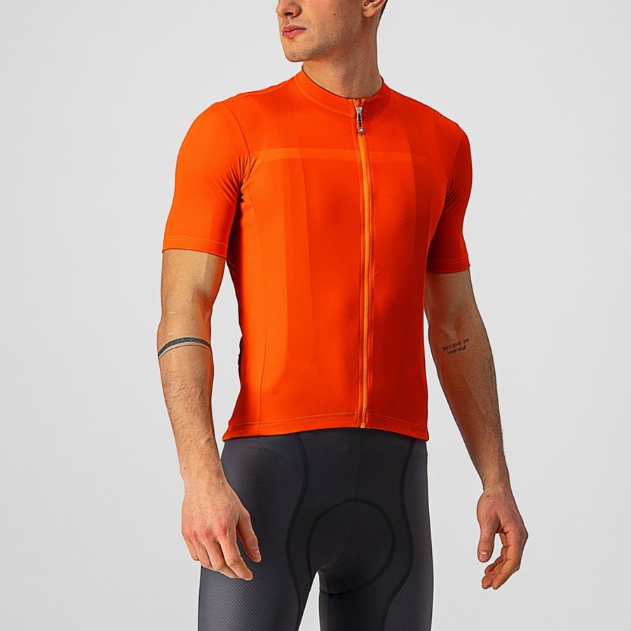 Castelli CLASSIFICA Men Jersey Orange | UQXYRJ-823