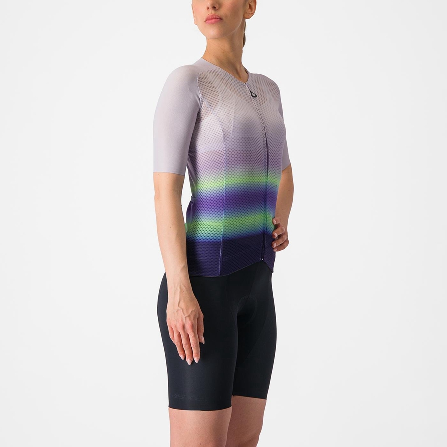 Castelli CLIMBER'S 4.0 W Women Jersey Purple White / Green / Dark Purple | XVLQAM-108