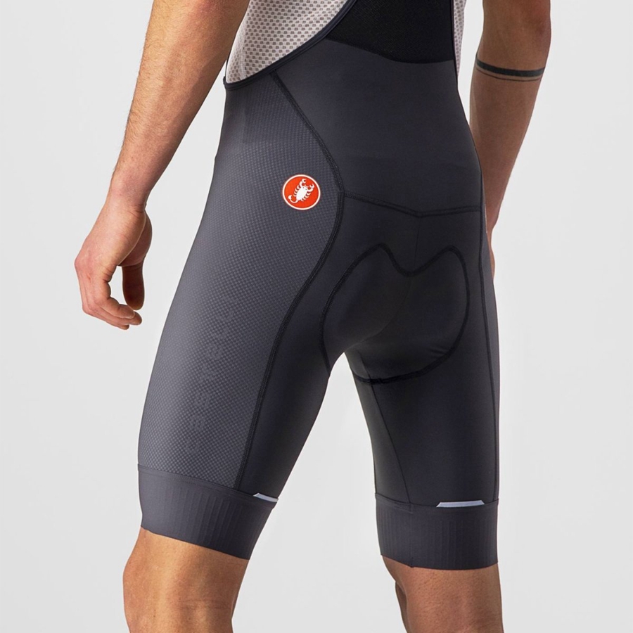 Castelli COMPETIZIONE Men Bib Shorts Dark Grey | JMVHKL-289