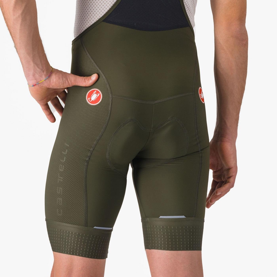 Castelli COMPETIZIONE Men Bib Shorts Deep Green | MGJWHE-284