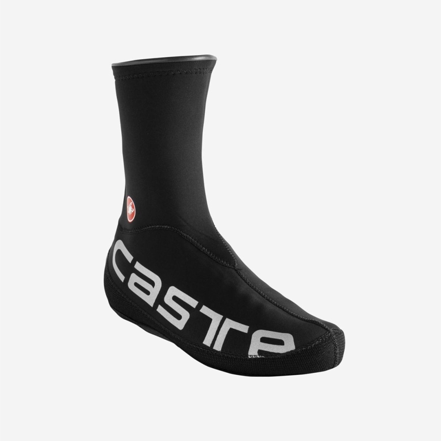 Castelli DILUVIO UL Men Shoecovers Black / Silver | WGQECO-906