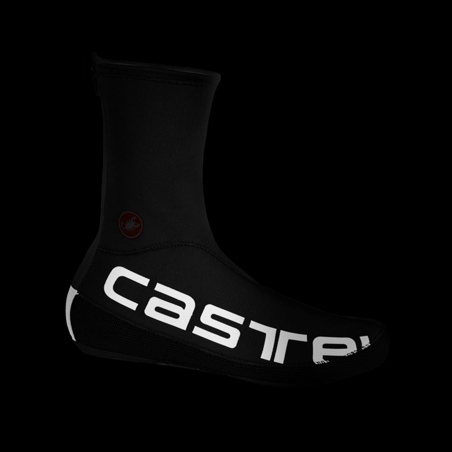 Castelli DILUVIO UL Men Shoecovers Black / Silver | WGQECO-906