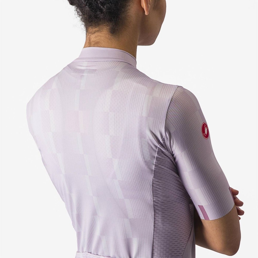 Castelli DIMENSIONE Women Jersey Purple White / Deep Purple | MNDHCI-910