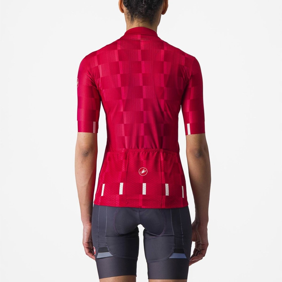 Castelli DIMENSIONE Women Jersey Red / White | RIGWUT-189