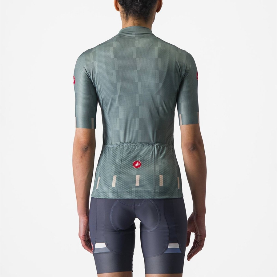 Castelli DIMENSIONE Women Jersey Turquoise | APCESJ-245