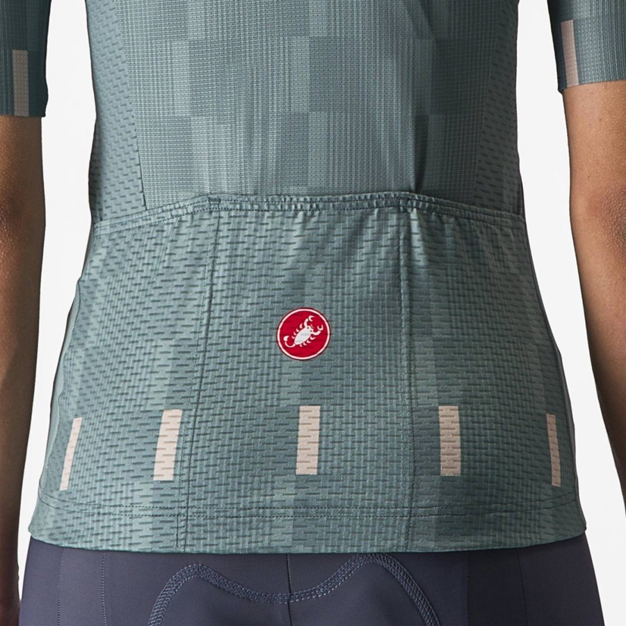 Castelli DIMENSIONE Women Jersey Turquoise | APCESJ-245