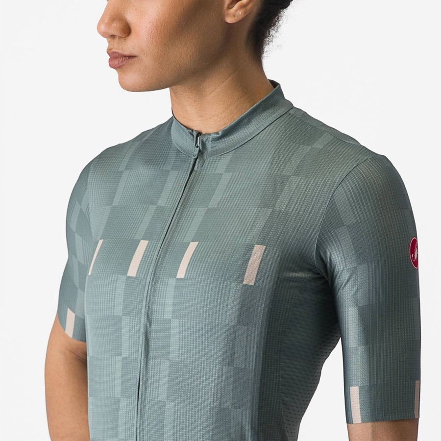 Castelli DIMENSIONE Women Jersey Turquoise | APCESJ-245