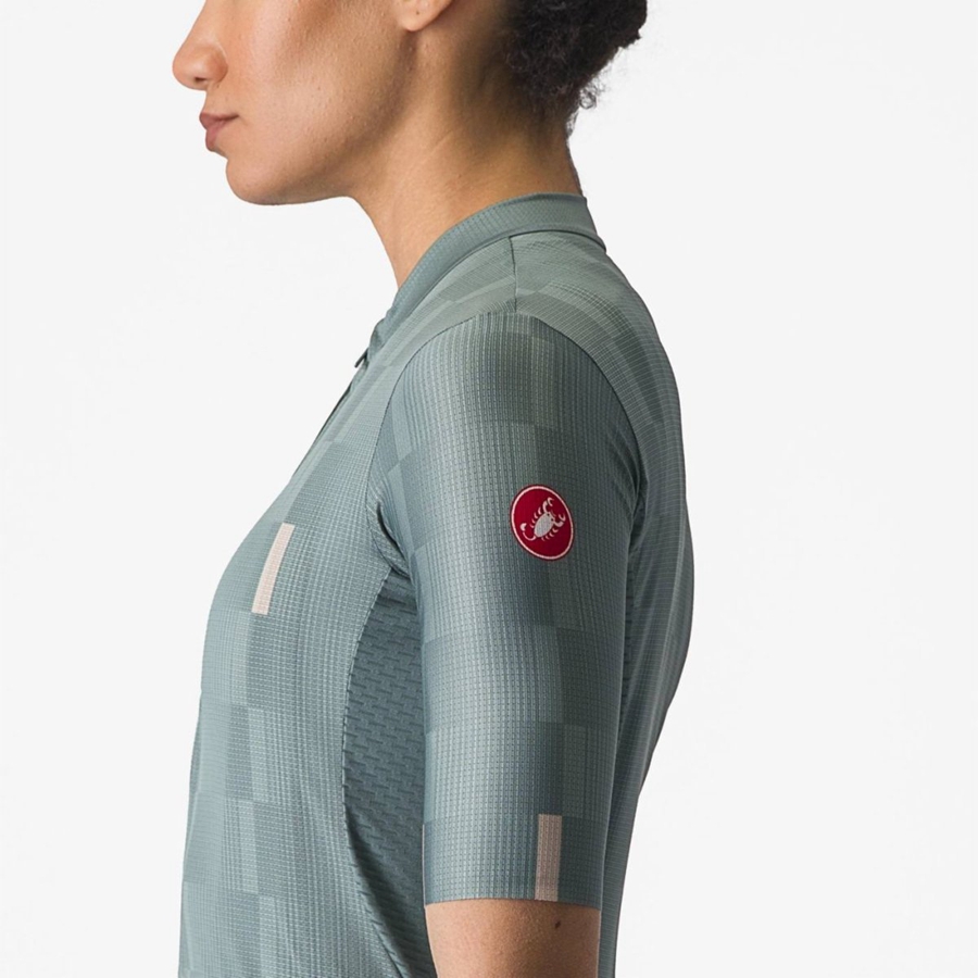 Castelli DIMENSIONE Women Jersey Turquoise | APCESJ-245