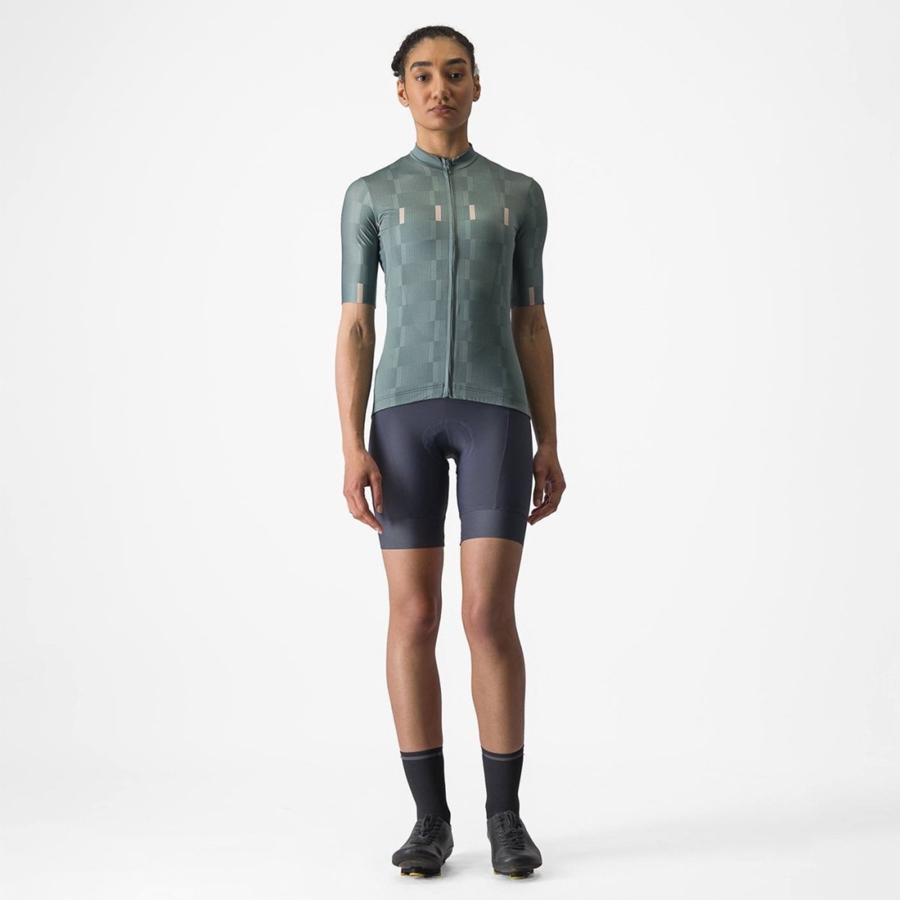 Castelli DIMENSIONE Women Jersey Turquoise | APCESJ-245