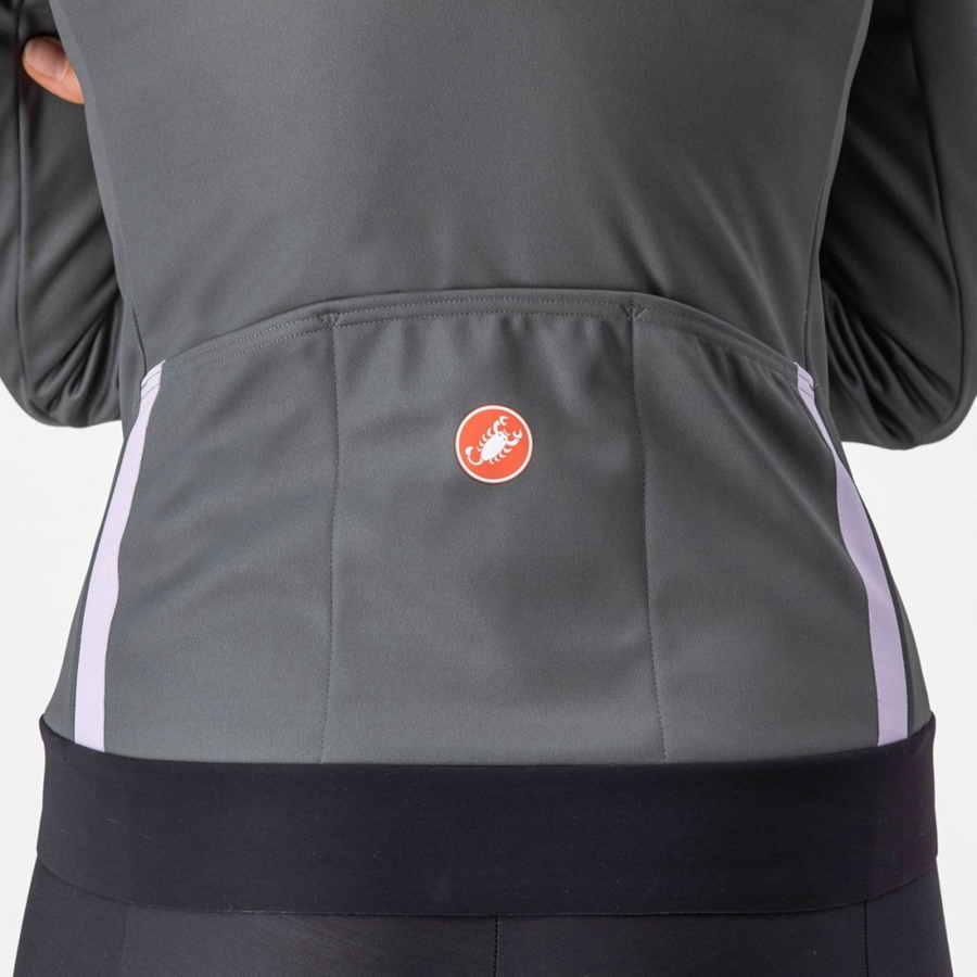 Castelli DINAMICA 2 Women Jackets Grey / Purple | LNZKXR-843