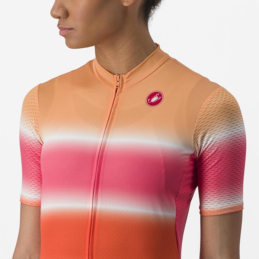 Castelli DOLCE Women Jersey Orange | MCSIGH-765