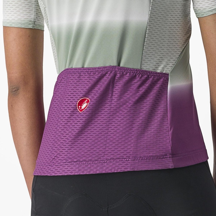 Castelli DOLCE Women Jersey Purple White | MIBLCA-756