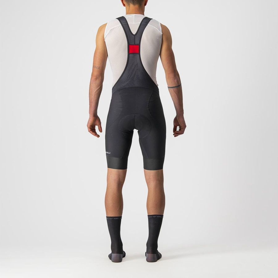 Castelli ENDURANCE 3 Men Bib Shorts Black | ZNAXFY-674