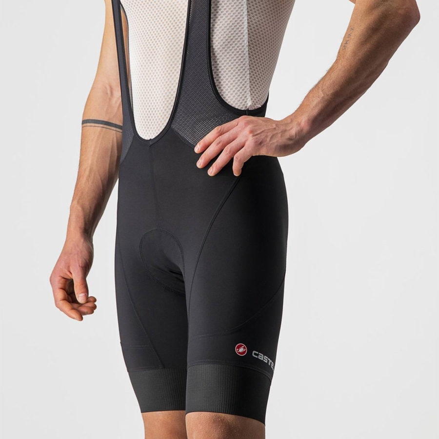 Castelli ENDURANCE 3 Men Bib Shorts Black | ZNAXFY-674