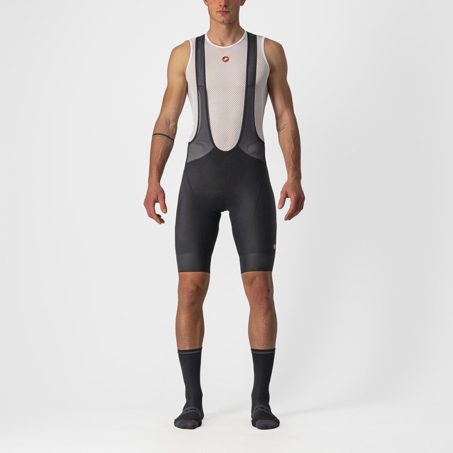 Castelli ENDURANCE 3 Men Bib Shorts Black | ZNAXFY-674