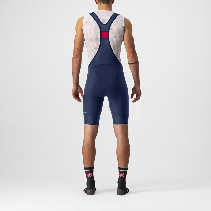 Castelli ENDURANCE 3 Men Bib Shorts Blue | OJREGF-253