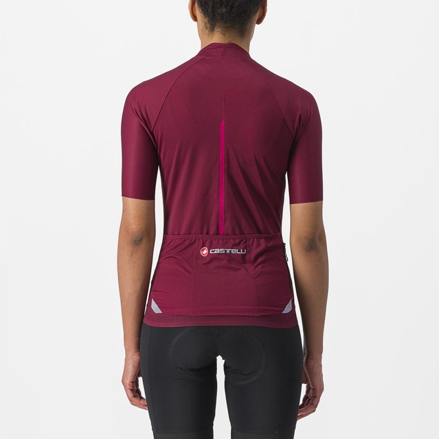 Castelli ENDURANCE W Women Jersey Burgundy | YDKZHJ-826