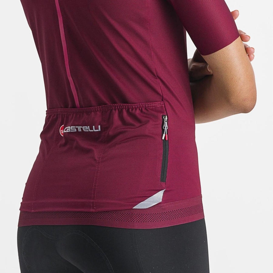 Castelli ENDURANCE W Women Jersey Burgundy | YDKZHJ-826